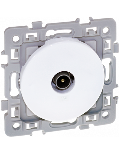 Lot de 100 SQUARE prise TV blanc EUR'OHM 60264