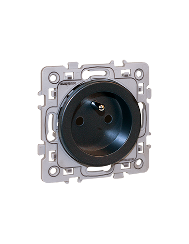 SQUARE Prise de courant 2 postes + T ANTHRA EUR'OHM 60360