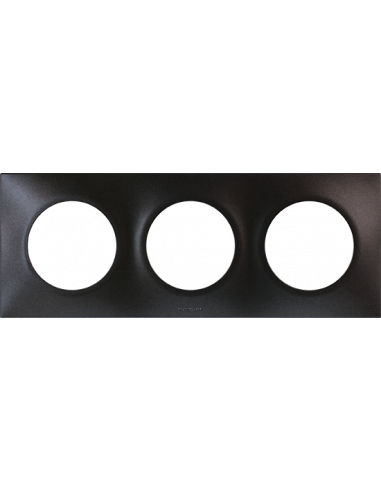 SQUARE plaque ANTHRA 3 postes entr.71mm EUR'OHM 60398