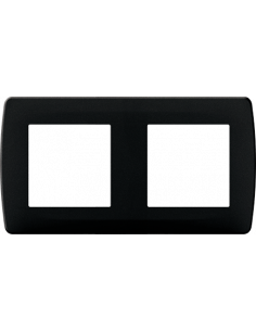 Plaque anthracite 2 postes EUR'OHM 61997