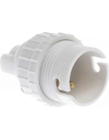 Douille B22 double bague blanche EUR'OHM 62115