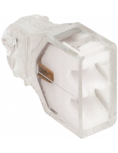 Lot de 100 Connecteur transparent X 2P /100 conditionnement en biberon EUR'OHM 70052