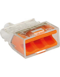 Lot de 100 Connecteur transparent X 3P /100 conditionnement en biberon EUR'OHM 70053