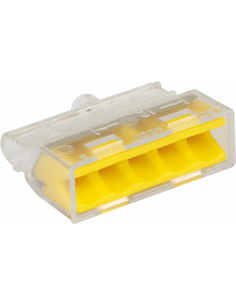 Lot de 100 Connecteur transparent X 5P /100 conditionnement en biberon EUR'OHM 70055