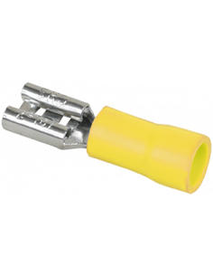 Lot de 50 Cosses femelle 6mm 4à6² j EUR'OHM 70359
