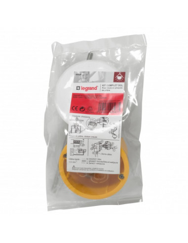 Kit pt centre dcl/plaques de plâtre tige filetee & fiche dcl prof.50mm Legrand 090567