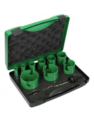COFFRET ÉLECTRICIEN 9 SCIES TRÉPAN DIAM. 19 À 76MM CARBURE HIKOKI 754252
