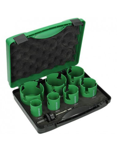 COFFRET INTÉRIEUR 7 SCIES TRÉPAN DIAM. 40 À 82MM CARBURE HIKOKI 754253