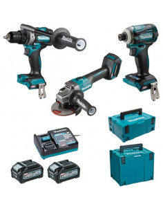 Ensemble de 3 machines 40 V max Li-Ion 4 Ah XGT (DF001G + GA005G + TD001G) MAKITA DK0125G301