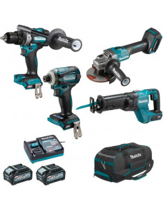 Ensemble de 4 machines 40 V max Li-Ion 4 Ah XGT (DF001G + GA005G + TD001G + JR001G) MAKITA DK0126G401