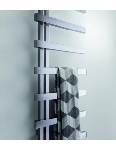 Radiateur sèche-serviettes Alban eau chaude 332 W H 1380 L 500 mm racc. 4390 4580 acier inoxydable ACOVA ALA-140-050 2