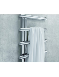 Radiateur sèche-serviettes Chime eau chaude 438 W H 1760 L 500 mm racc. 4390 4580 acier inoxydable ACOVA CHI-180-050