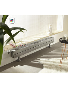 Radiateur Fassane Pack eau chaude plinthe 1002 W H 156 L 1525 mm racc. V171 Couleur ACOVA CLXD-014-150C