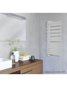 Radiateur sèche-serviettes Fassane Spa Twist eau chaude gauche 809 W H 1773 L 550 mm racc V027 Blanc ACOVA FLT168-055