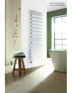 Radiateur sèche-serviettes Fassane Spa Asym eau chaude gauche 429 W H 805 L 550 mm racc. 3310 Blanc ACOVA FL081-055 2