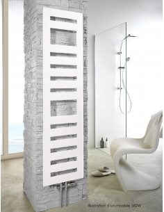 Radiateur sèche-serviettes Karena Spa eau chaude 1054 W H 1750 L 750 mm racc. S034 Blanc ACOVA SV-180-075
