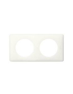 Plaque Céliane Laqué 2 postes finition Blanc LEGRAND 066632