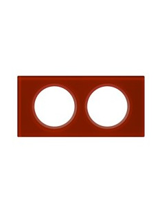 Plaque de finition Céliane Matière Verre Carmin 2 postes LEGRAND 069472