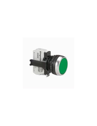 Bouton non lumineux à impulsion affleurant IP69 Osmoz complet vert LEGRAND 023702