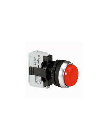 Bouton non lumineux à impulsion dépassant IP69 Osmoz complet Ø22 rouge LEGRAND 023715