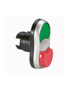 Tête double touche affleurante et dépassante non lumineuse IP66 Osmoz composable vert et rouge LEGRAND 023982 2