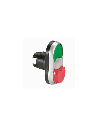 Tête double touche affleurante et dépassante non lumineuse IP66 Osmoz composable vert et rouge LEGRAND 023982