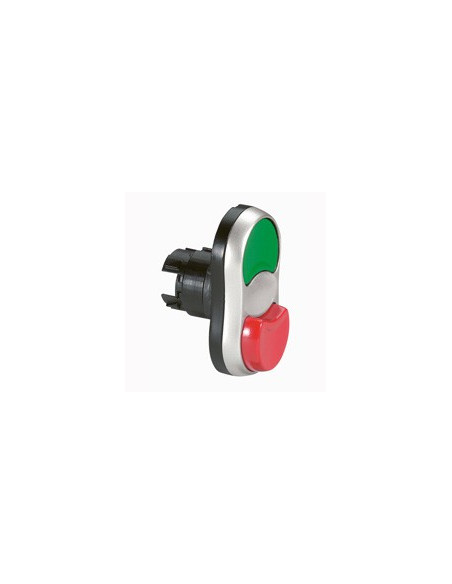 Tête double touche affleurante et dépassante non lumineuse IP66 Osmoz composable vert et rouge LEGRAND 023982