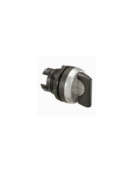 Bouton tournant lumineux à manette noire IP69 Osmoz composable 2 positions fixes 45° LEGRAND 024033