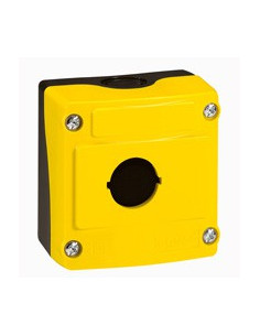Boîtier vide 1 trou couvercle jaune LEGRAND 024201 2