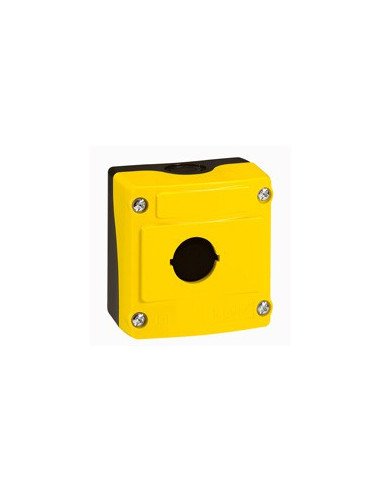 Boîtier vide 1 trou couvercle jaune...