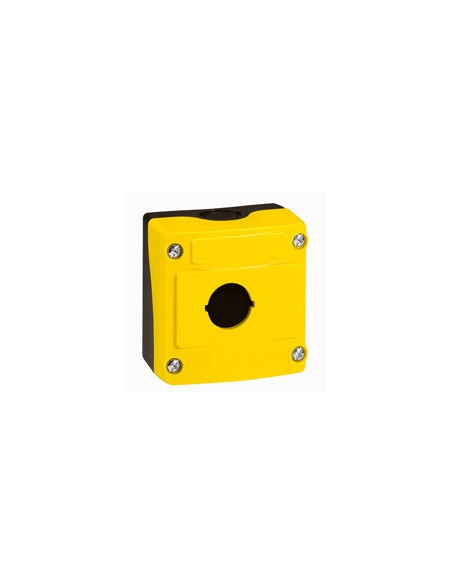 Boîtier vide 1 trou couvercle jaune LEGRAND 024201