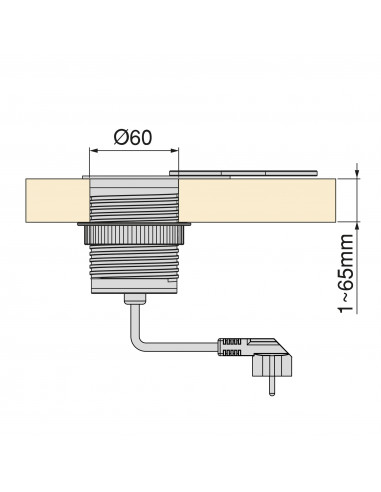 Multiconnecteur Vertikal Flat 60 EMUCA 5048065