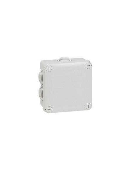 Boîte de dérivation carrée Plexo dimensions 105x105x55mm gris RAL7035 LEGRAND 092022