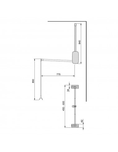 Penderie rabattable pour armoire EMUCA 7030011