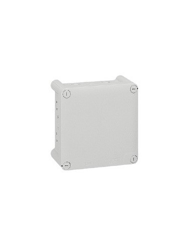 Boîte de dérivation carrée pour presse-étoupe Plexo dimensions 130x130x74mm gris RAL7035 LEGRAND 092034
