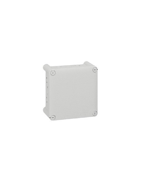 Boîte de dérivation carrée pour presse-étoupe Plexo dimensions 130x130x74mm gris RAL7035 LEGRAND 092034