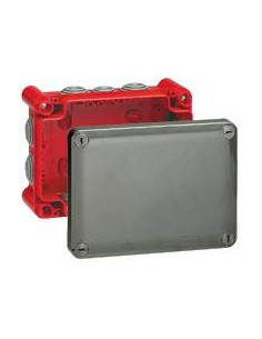 Boîte de dérivation rectangulaire Plexo dimensions 155x110x74mm finition RAL7037 et RAL3000 LEGRAND 092045