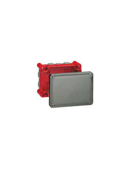 Boîte de dérivation rectangulaire Plexo dimensions 155x110x74mm finition RAL7037 et RAL3000 LEGRAND 092045