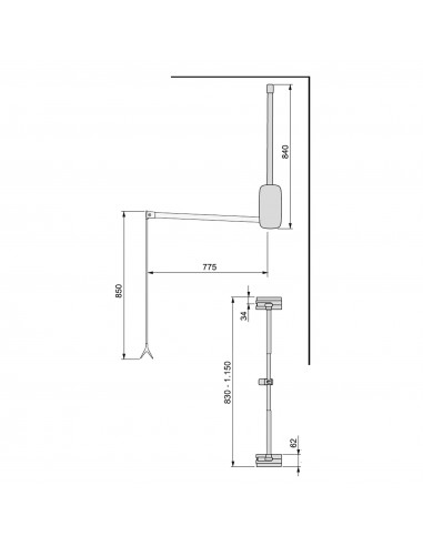 Penderie rabattable pour armoire EMUCA 7030215