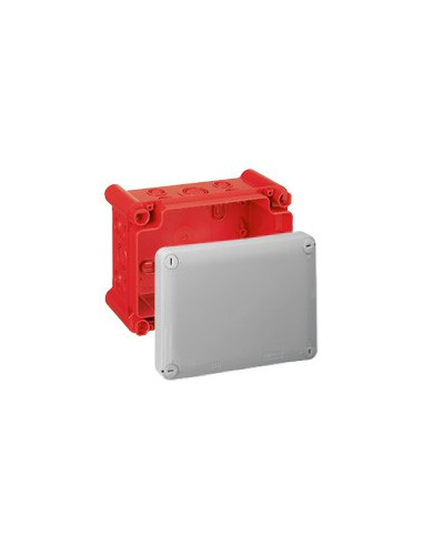 Boîte de dérivation rectangulaire pour presse-étoupe Plexo dimensions 155x110x74mm RAL7037 et RAL3000 LEGRAND 092041