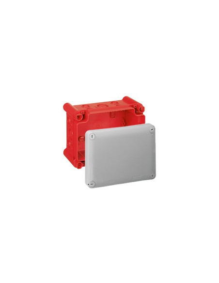 Boîte de dérivation rectangulaire pour presse-étoupe Plexo dimensions 155x110x74mm RAL7037 et RAL3000 LEGRAND 092041