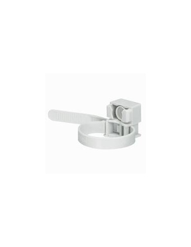 100 Colliers à embase gris RAL7035 à denture extérieure pour conduit IRL Ø16mm à Ø32mm ou câble Ø13 à Ø38mm LEGRAND 031900