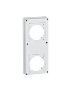 Plastron P17 280x125mm recevant 2 prises 16A ou 32A pour composer un coffret P17 LEGRAND 057718 2
