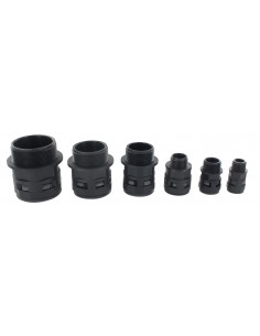 Raccord droit pol. noir NYLOFIX N°48-ISO50 BLM 312505