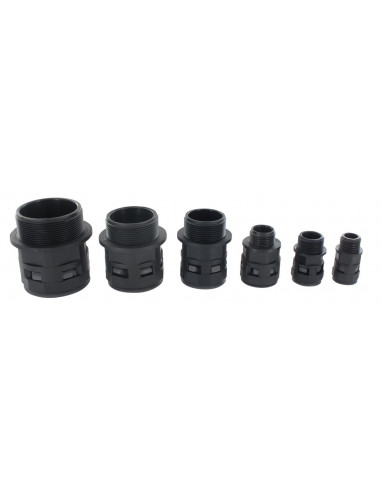 Raccord droit pol. noir NYLOFIX N°48-ISO50 BLM 312505