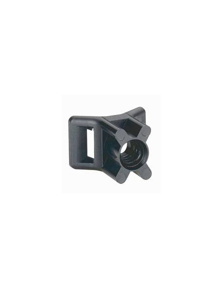 100 Embases noires protégées ultraviolets à visser fixables par cheville ou goujon Ø5mm ou vis fraisée Ø5mm LEGRAND 031950
