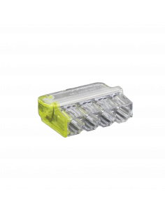 500 Connecteurs Mini Connex 4 entrées jaune vrac BLM 460040 2