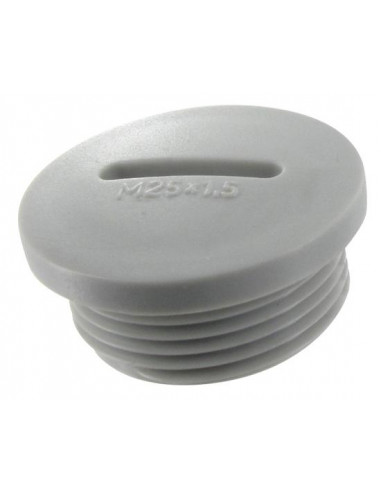 Bouchon bombé Polyamide gris ISO 12 BLM 104122