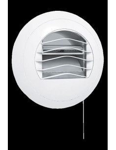 Bouche hygro WC pour logement collectif 5 à 30 m3/h à cordelette D125 mm BEHW 5/30 D125 S&P UNELVENT 856526