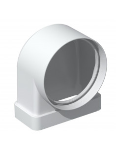 Coude mixte PVC Rigide section rectangulaire 55 x 110 CDM 100 S&P UNELVENT 833644